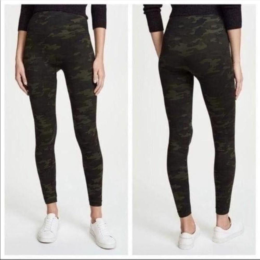 Spanx Camo High Waisted Shapewear Seamless Leggings Stretchy Casual Pants Medium